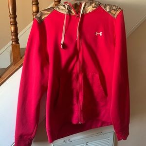 Under Armour Camouflage Magenta Hoodie Jacket sz XL
